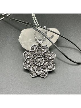 Yoga Meditation Om / Aum Mandala Symbol Necklace / Pendant #1251